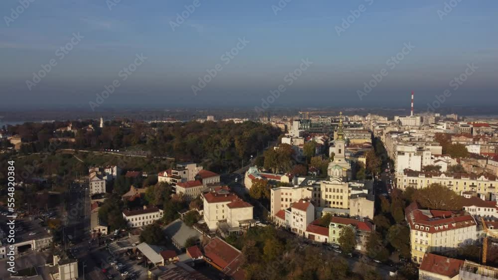 Aerial view of the old town of Belgrade. High quality photo Aerial view of the old town of Belgrade. High quality photo