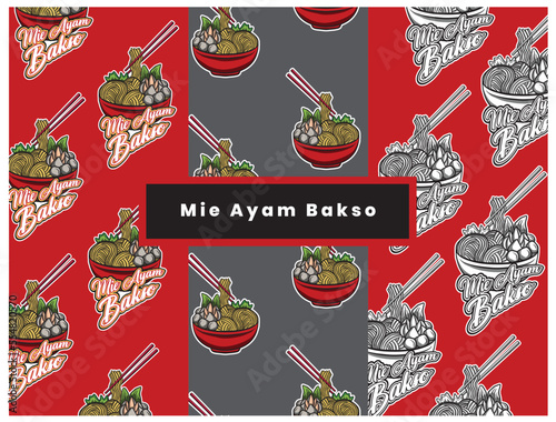 Traditional Indonesian Snack food Vector design Pattern