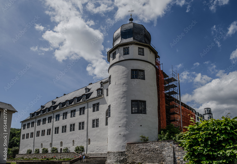 Schloss Stolberg mit Gerüst 