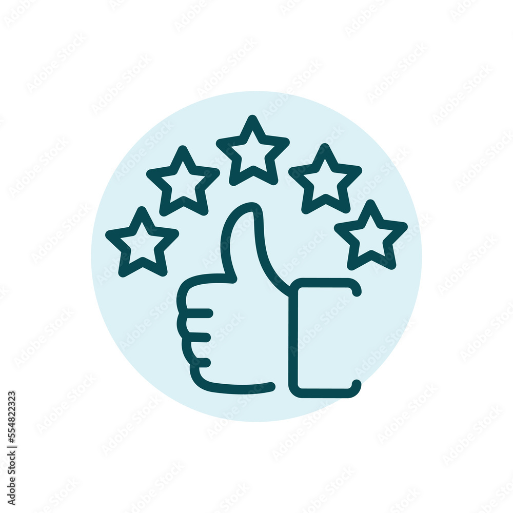 Positive feedback black line icon. Hand gesture. Positive feedback black line icon. Hand gesture.