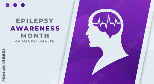 Epilepsy Awareness Month Celebration Vector Design Illustration for Background, Poster, Banner, Advertising, Greeting Card