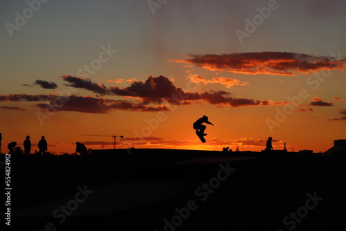 Skateboarder Sonnenuntergang