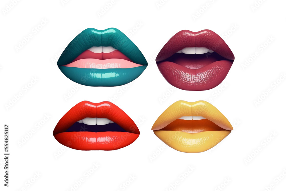 Cartoon Lippen, freigestellt auf transparentem Hintergrund, PNG Cartoon Lippen, freigestellt auf transparentem Hintergrund, PNG