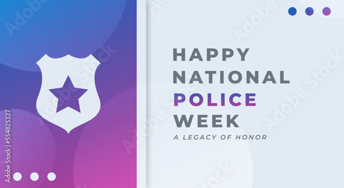 Happy National Police Week Celebration Vector Design Illustration for Background, Poster, Banner, Advertising, Greeting Card
