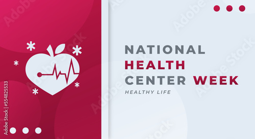 Happy National Health Center Week Celebration Vector Design Illustration for Background, Poster, Banner, Advertising, Greeting Card