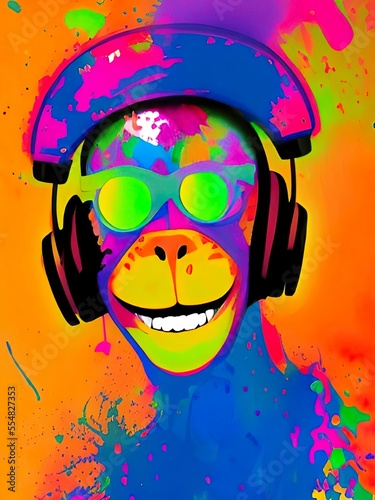 child listening to music