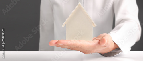 House Residential Structure in hand model house