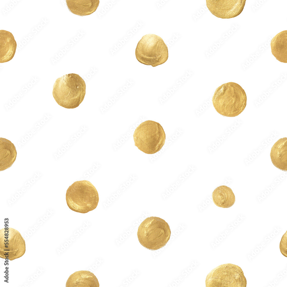 Isolated seamless pattern of golden circles. Polka-dot pattern. Isolated seamless pattern of golden circles. Polka-dot pattern.