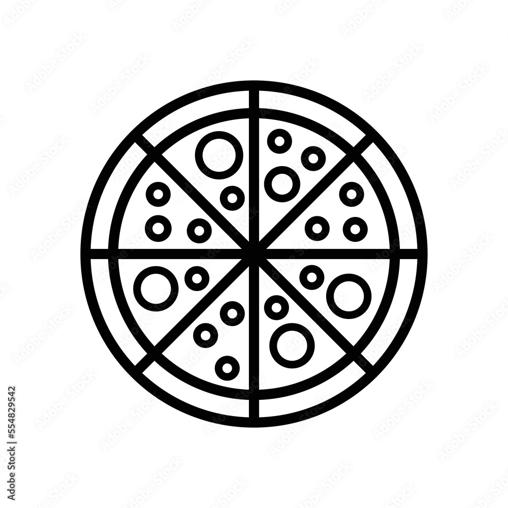 pizza icon vector design template in white background pizza icon vector design template in white background