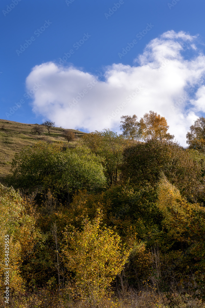 Walking around Stoney Middleton on an autumn afternoon, Derbyshire, England
