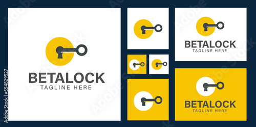 C Letter Creative lock logo design, vector