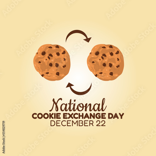 vector graphic of national cookie exchange day good for national cookie exchange day celebration. flat design. flyer design.flat illustration.