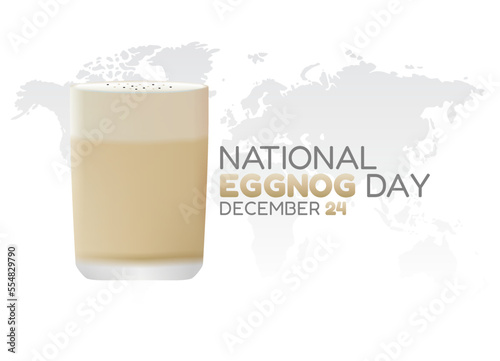 vector graphic of national eggnog day good for national eggnog day celebration. flat design. flyer design.flat illustration.