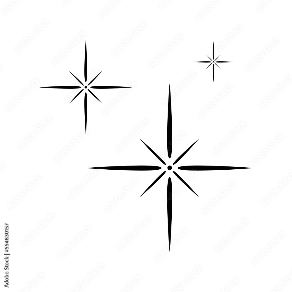 Sparkle Star Icon Vector Illustrations Sparkle Star Icon Vector Illustrations