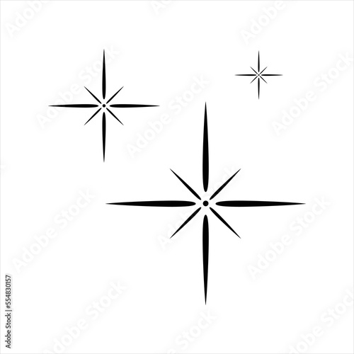 Sparkle Star Icon Vector Illustrations © Eustas-design