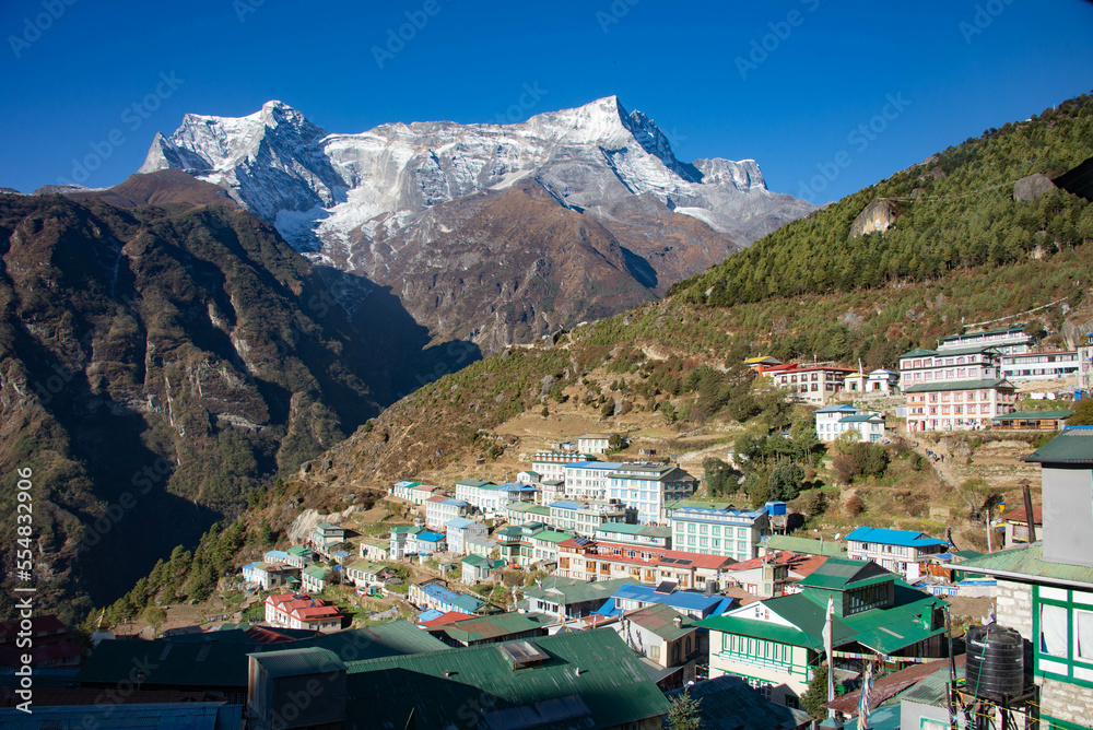 Fototapeta premium View of Namche Bazaar, Everest region, Nepal