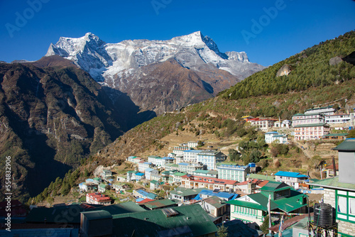 View of Namche Bazaar, Everest region, Nepal © raquelm.