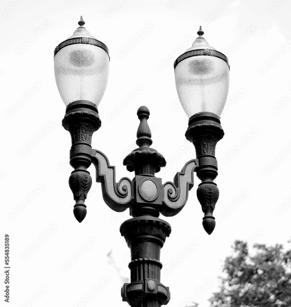 old street lamp post