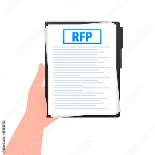 RFP - request for proposal Document, contract in the hand
