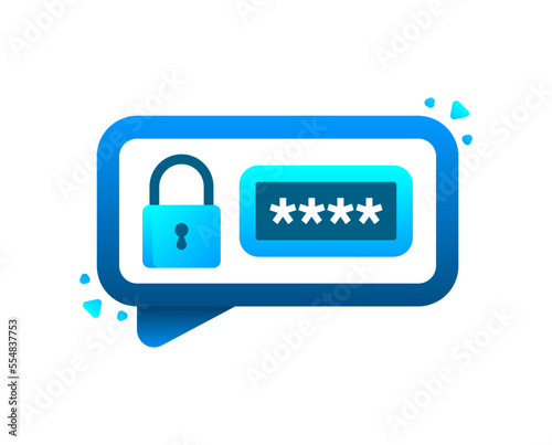 Two step authentication. 2fa -Two factor verification. Private access. Login to account