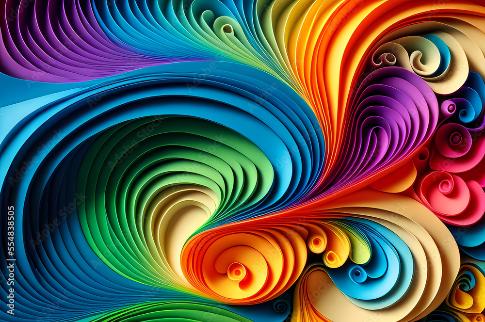 Seamless Abstract Colorful Design, texture, curvy and artistic Illustration pattern