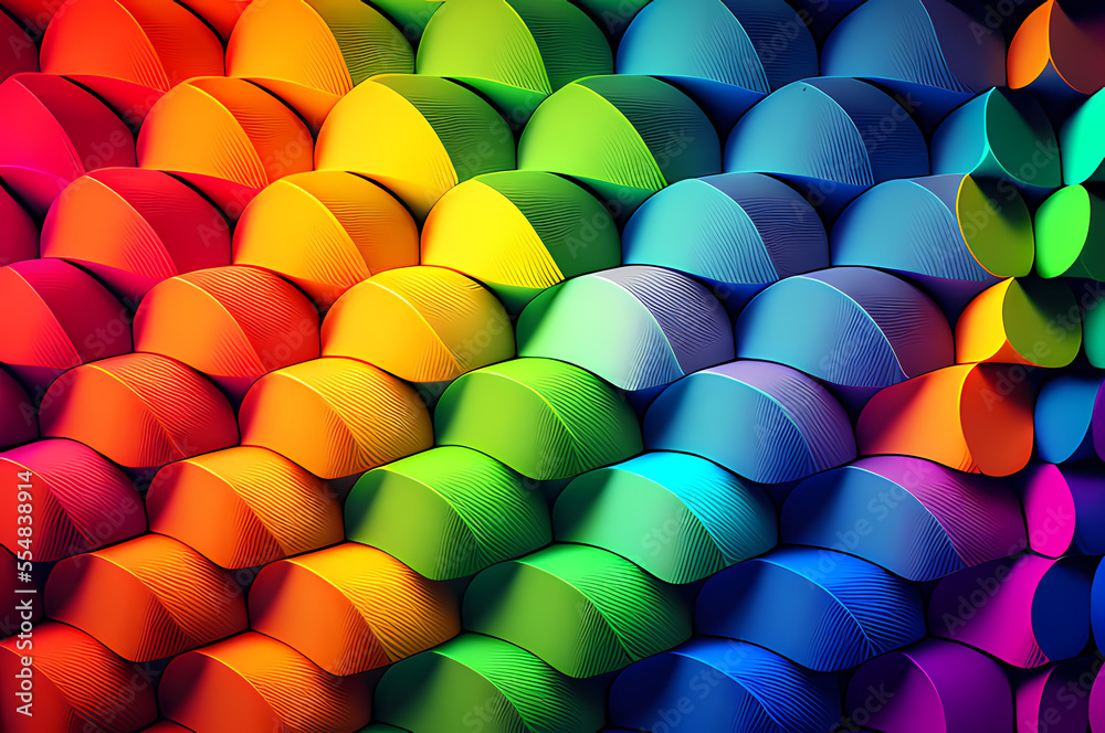 Fototapeta premium Seamless Abstract Colorful Design, texture, curvy and artistic Illustration pattern