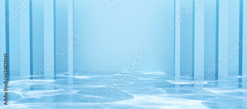 Blue background with decorative water texture ideal for poster  cover  branding wallpaper  banner  website  presentation. Modern and clean background. 3d rendering.
