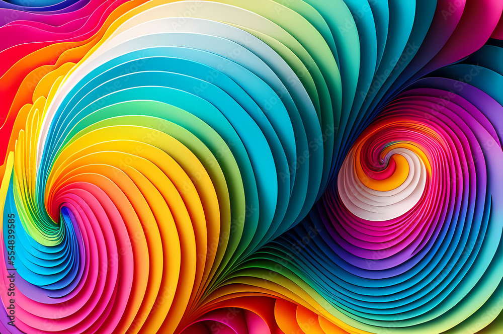 Naklejka premium Seamless Abstract Colorful Design, texture, curvy and artistic Illustration pattern