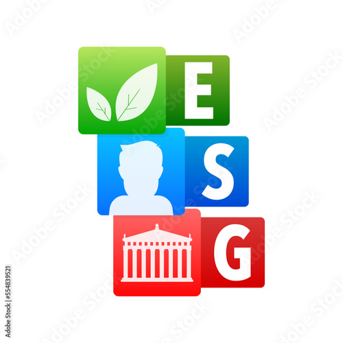 ESG - Environmental, social, and corporate governance. Socially responsible investing strategy