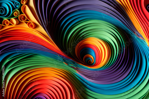 Seamless Abstract Colorful Design, texture, curvy and artistic Illustration pattern