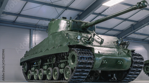 Medium tank of the World War II period.