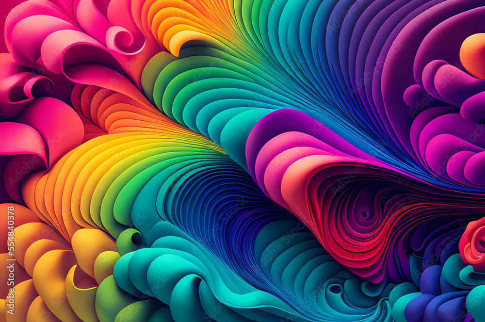 Seamless Abstract Colorful Design, texture, curvy and artistic Illustration pattern