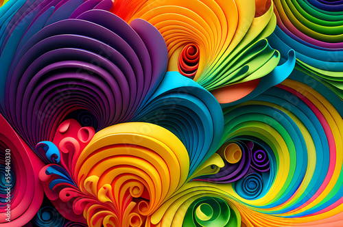 Seamless Abstract Colorful Design, texture, curvy and artistic Illustration pattern