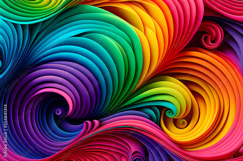 Obraz premium Seamless Abstract Colorful Design, texture, curvy and artistic Illustration pattern
