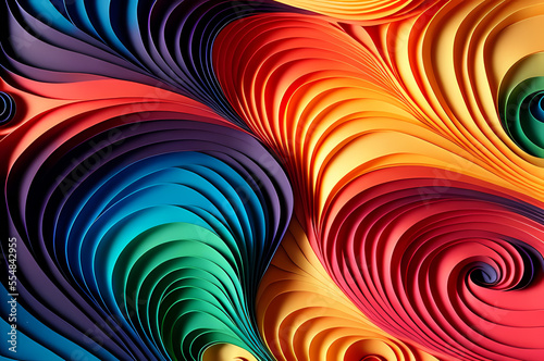 Wallpaper Mural Seamless Abstract Colorful Design, texture, curvy and artistic Illustration pattern Torontodigital.ca