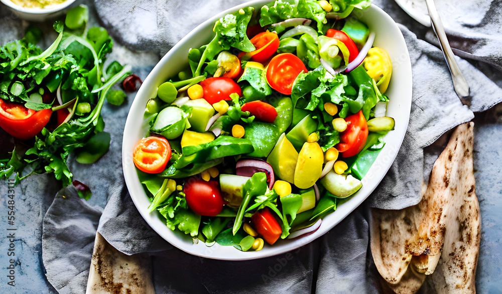 salada, alimento, saudável, fresco, salada, alimento, saudável, fresco,