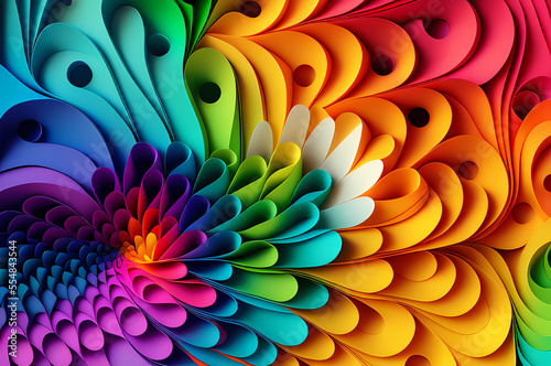 Wallpaper Mural Seamless Abstract Colorful Design, texture, curvy and artistic Illustration pattern Torontodigital.ca