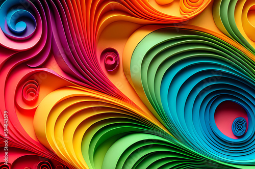 Seamless Abstract Colorful Design, texture, curvy and artistic Illustration pattern