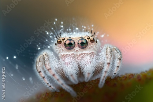 Photo close up of a spider