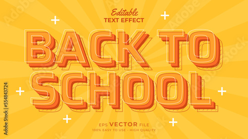Back to school Text effect editable premium free download