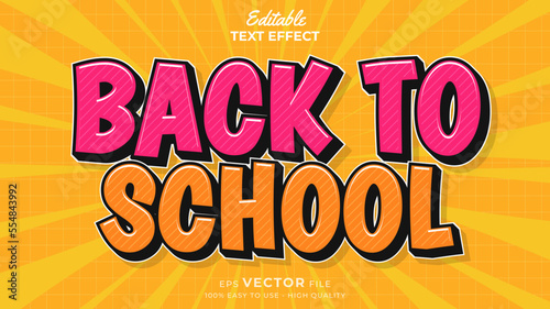 Back to school Text effect editable premium free download