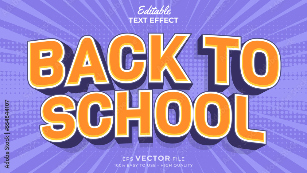 Back to school Text effect editable premium free download Back to school Text effect editable premium free download