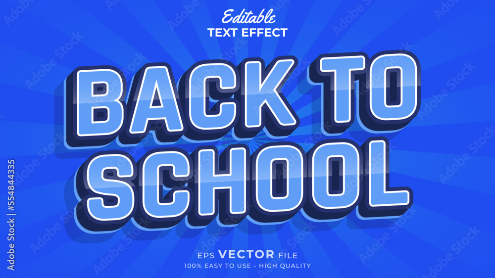 Back to school Text effect editable premium free download