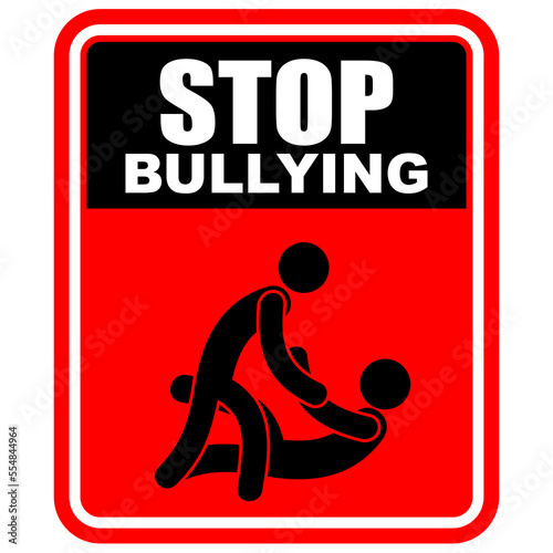 Stop Bullying, sign and sticker vector