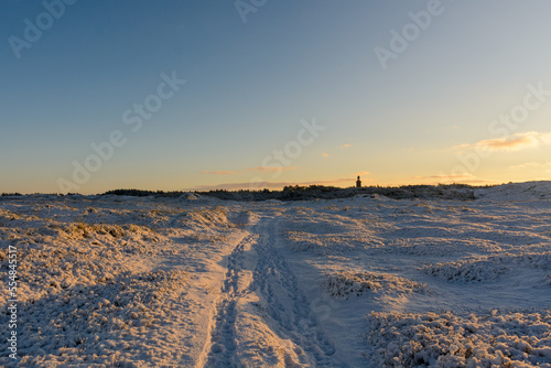 danish winter landscape along the western coastline