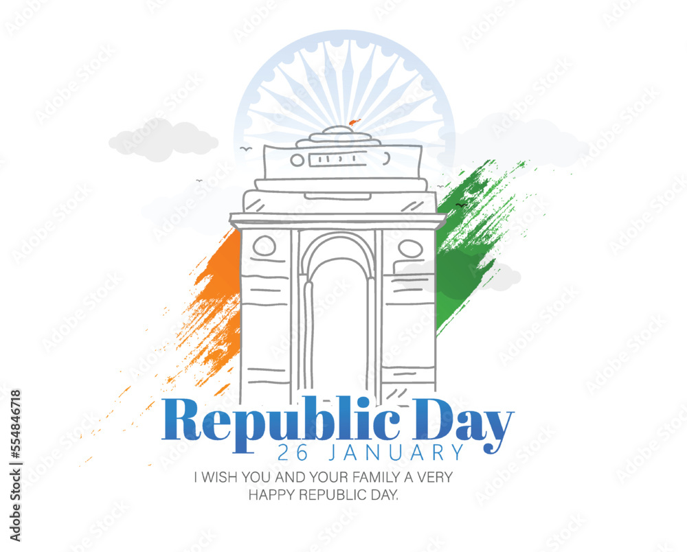 Happy Republic Day of India celebration 26 January