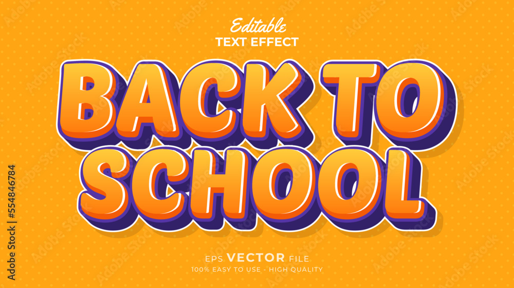 Fototapeta premium Back to school Text effect editable premium free download