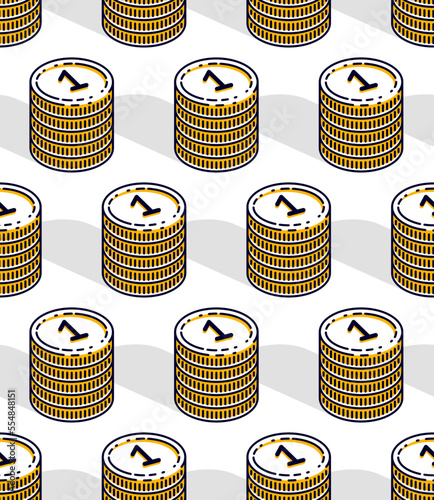 Money coins seamless backgr...