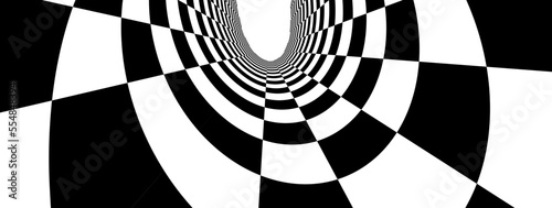 Checker pattern mesh in 3d dimensional perspective vector abstract background  formula 1 race flag texture  black and white checkered illustration.