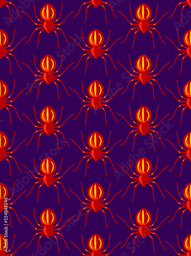 Horror spiders seamless vec...